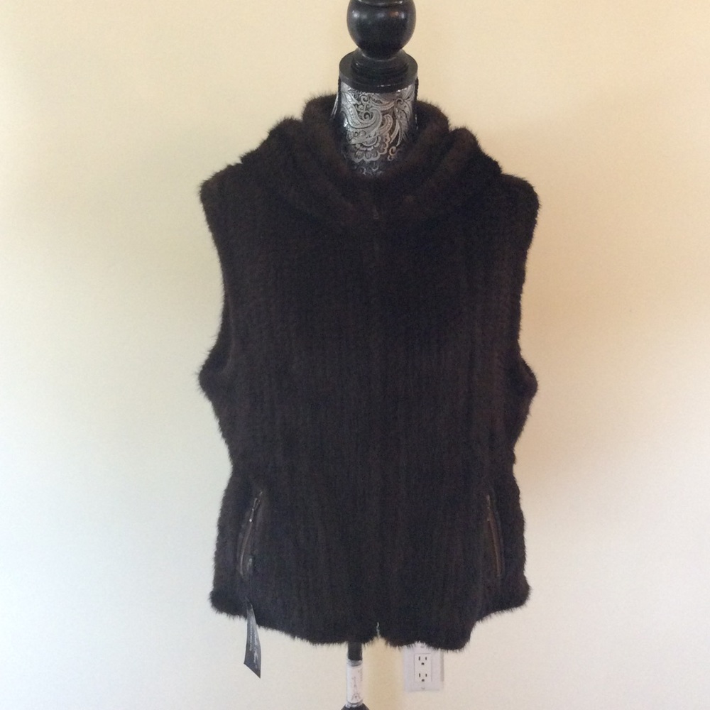 Belle Fare Mink Vest Coat w/Hood Style KM23A NEW